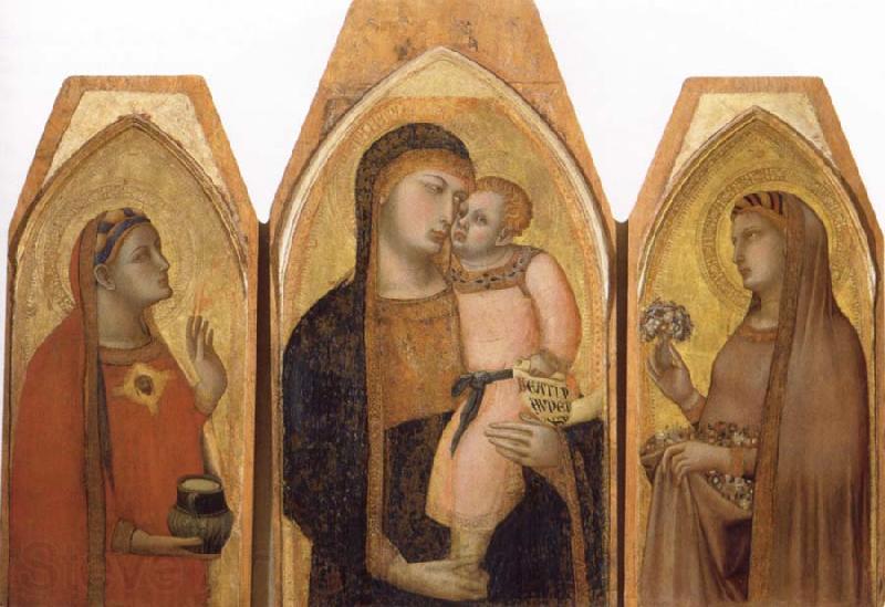 Ambrogio Lorenzetti Madonna and Child with Saints Spain oil painting art